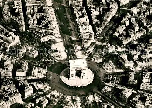 AK / Ansichtskarte Paris Fliegeraufnahme Place et Arc de Triomphe de L`Etoile Kat. Paris