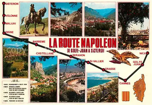 AK / Ansichtskarte Sisteron La Route Napoleon Seranon Grasse Cannes Nice Kat. Sisteron