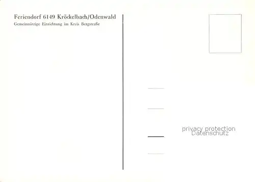 AK / Ansichtskarte Kroeckelbach Odenwald Feriendorf 6149 Kat. Fuerth