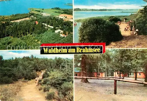 AK / Ansichtskarte Waldheim Brahmsee Fliegeraufnahme Seepartien Kat. Langwedel