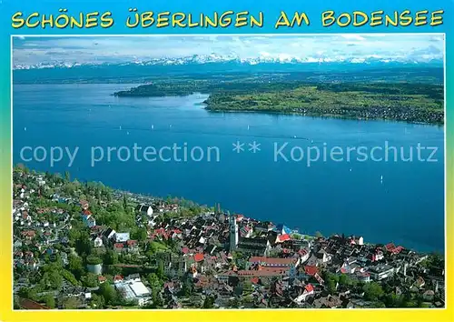 AK / Ansichtskarte ueberlingen Bodensee Fliegeraufnahme mit Muenster Kat. ueberlingen