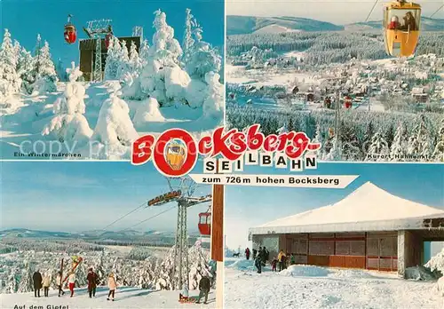 AK / Ansichtskarte Hahnenklee Bockswiese Harz Seilbahn Skigebiet Kat. Goslar