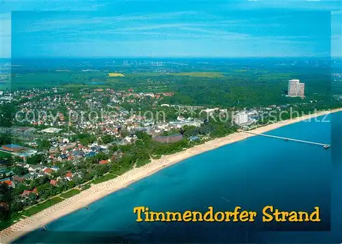 AK / Ansichtskarte Timmendorfer Strand Fliegeraufnahme mit Strand Kat. Timmendorfer Strand