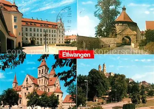 AK / Ansichtskarte Ellwangen Jagst Schloss Kirche Stadttor Kat. Ellwangen (Jagst)