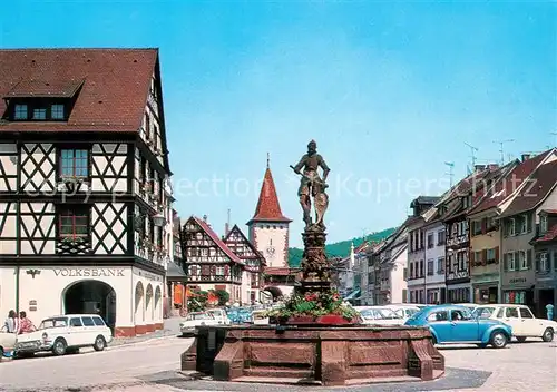 AK / Ansichtskarte Gengenbach Brunnen Fachwerk Kat. Gengenbach Schwarzwald