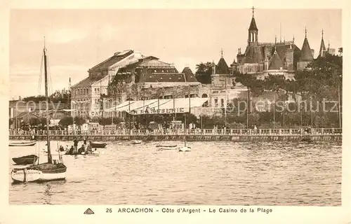 AK / Ansichtskarte Arcachon Gironde Le Casino de la Plage Kat. Arcachon