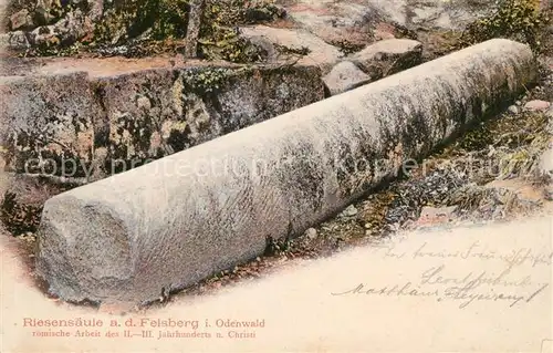 AK / Ansichtskarte Reichenbach Lautertal Odenwald Riesensaeule auf dem Felsberg im Odenwald