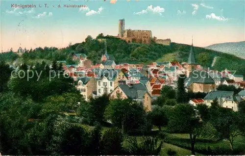 AK / Ansichtskarte Koenigstein Taunus Ortsansicht mit Schloss Kat. Koenigstein im Taunus