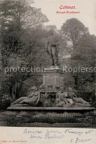 AK / Ansichtskarte Colmar Haut Rhin Elsass Bruat Denkmal Kat. Colmar