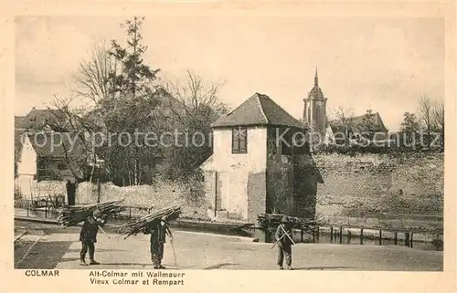 Colmar Haut Rhin Elsass Alt Colmar mit Wallmauer Kat. Colmar