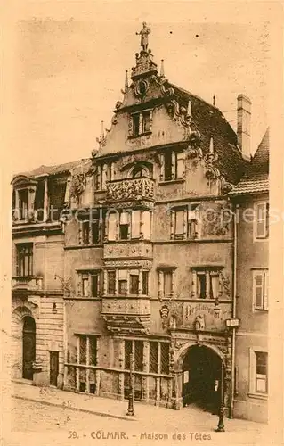 Colmar Haut Rhin Elsass Maison des Tetes Kat. Colmar