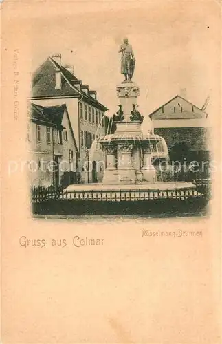 Colmar Haut Rhin Elsass Roesselmann Brunnen Kat. Colmar