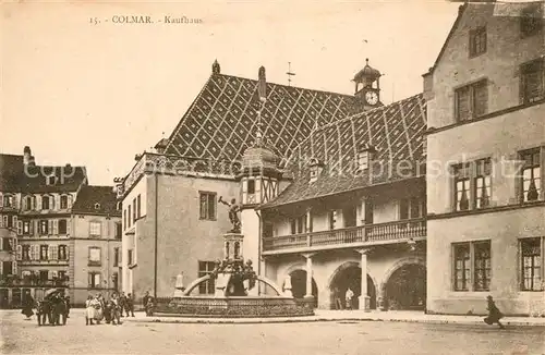 Colmar Haut Rhin Elsass Kaufhaus Brunnen Kat. Colmar