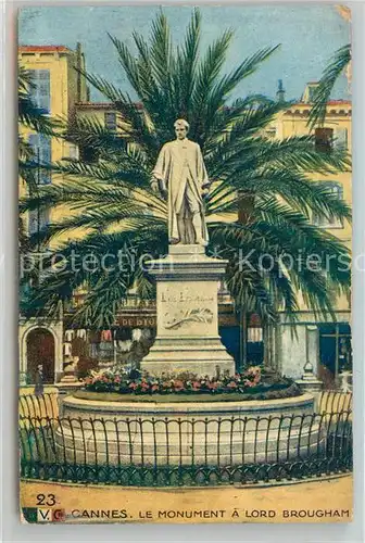 Cannes Alpes Maritimes Monument a Lord Brougham Kat. Cannes