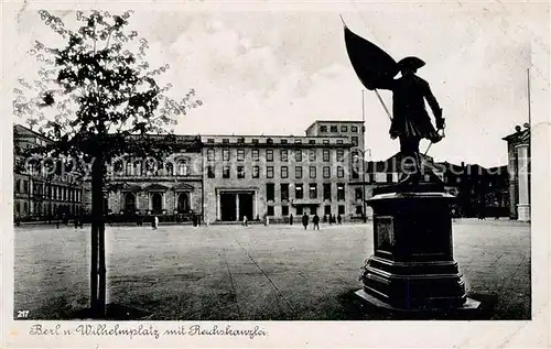 Berlin Wilhelmplatz mit Reichskanzlei Denkmal Bromsilber Imitation Kat. Berlin