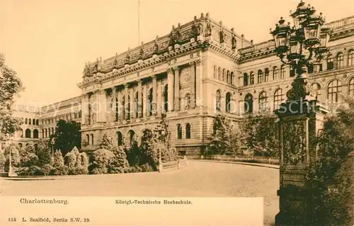Charlottenburg Koenigliche Technische Hochschule Kat. Berlin