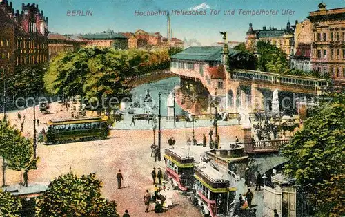 Berlin Hochbahn Hallesches Tor und Tempelhofer Ufer Kat. Berlin