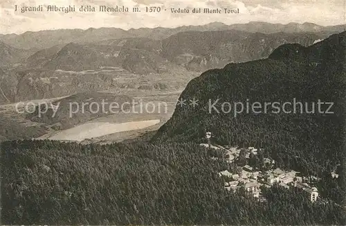 Mendola I grandi Alberghi veduta dal Monte Toval Alpenpanorama Kat. 