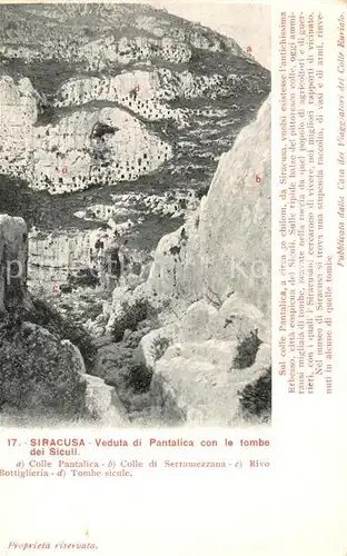 Siracusa Veduta di Pantalica con le tombe dei Siculi Kat. Siracusa