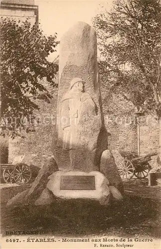 Etables sur Mer Cotes d Armor Monument aux Morts de la Guerre Kriegerdenkmal Kat. Etables sur Mer