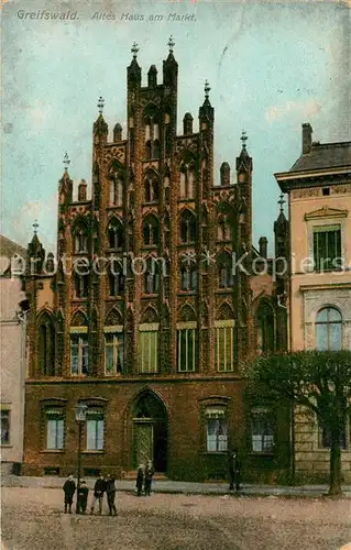 Greifswald Altes Haus am Markt Giebelhaus