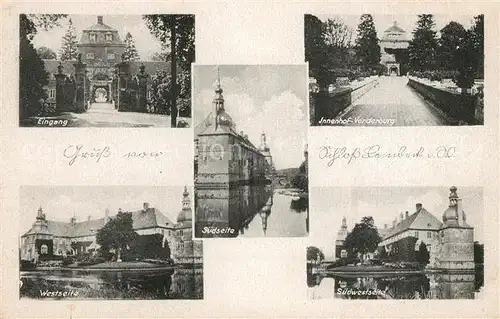 Schloss Lembeck Eingang Innenhof Vorderburg verschiedene Ansichten Kat. Muenster