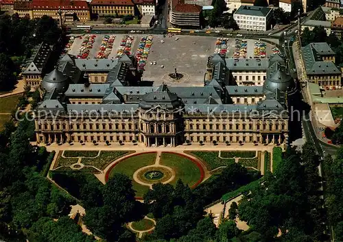 Wuerzburg Fliegeraufnahme Schloss Kat. Wuerzburg