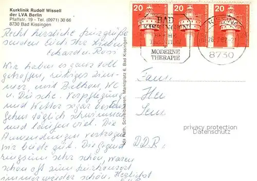 Bad Kissingen Kurklinik Rudolf Wissel Schwimmbad  Kat. Bad Kissingen
