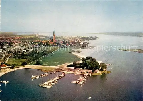 Schleswig Holstein Fliegeraufnahme mit Seglerhafen Kat. Schleswig