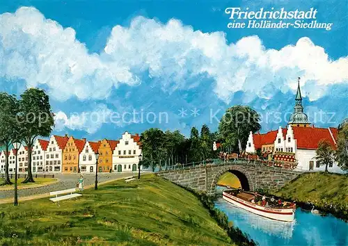 Friedrichstadt Eider Treene  und Grachtenrundfahrten Hollaender Siedlung Kat. Friedrichstadt