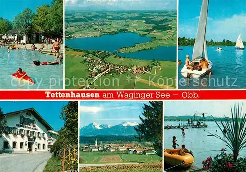 Tettenhausen Fliegeraufnahme Waginger See Kat. Waging a.See