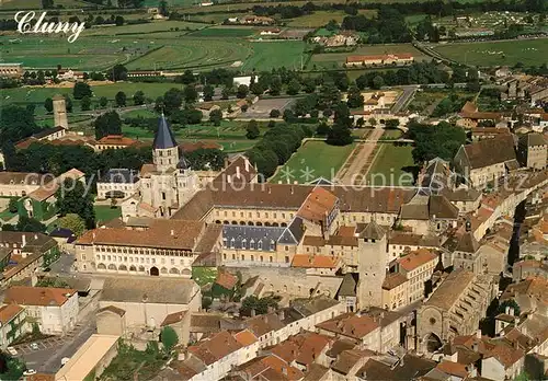 Cluny Fliegeraufnahme Abtei Turm des Kaeses Kat. Cluny