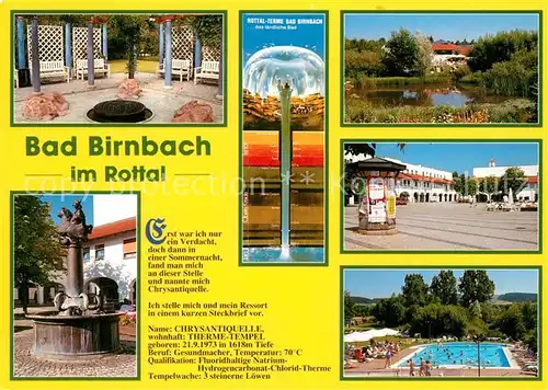 Bad Birnbach Freibad Brunnen im Rottal Kat. Bad Birnbach