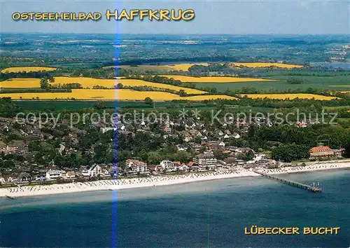 Haffkrug Ostseebad Fliegeraufnahme Strand Luebecker Bucht Kat. Scharbeutz