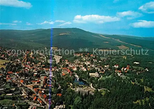 Braunlage Fliegeraufnahme mit Wurmberg und Zonengrenze Kat. Braunlage Harz