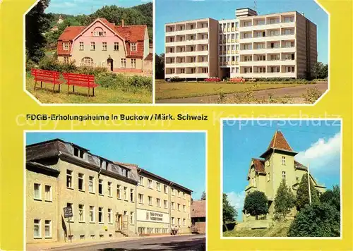 Buckow Maerkische Schweiz FDGB Erholungsheime Bergschloesschen Theodor Fontane Kat. Buckow Maerkische Schweiz