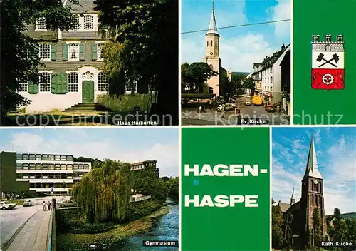 Haspe Hagen Haus Harkorten Evangelische Kirche Gymnasium Katholische Kirche