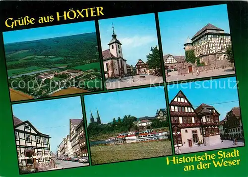 Hoexter Weser Stadtansichten Fachwerkhaeuser  Kat. Hoexter