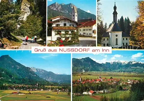 Nussdorf Inn Kirchwald Muehltal Bayerische Alpen Kat. Nussdorf a.Inn