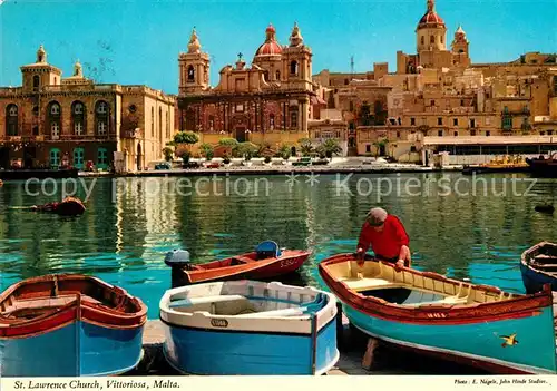 AK / Ansichtskarte Vittoriosa Hafen Panorama Fischer Kat. Malta
