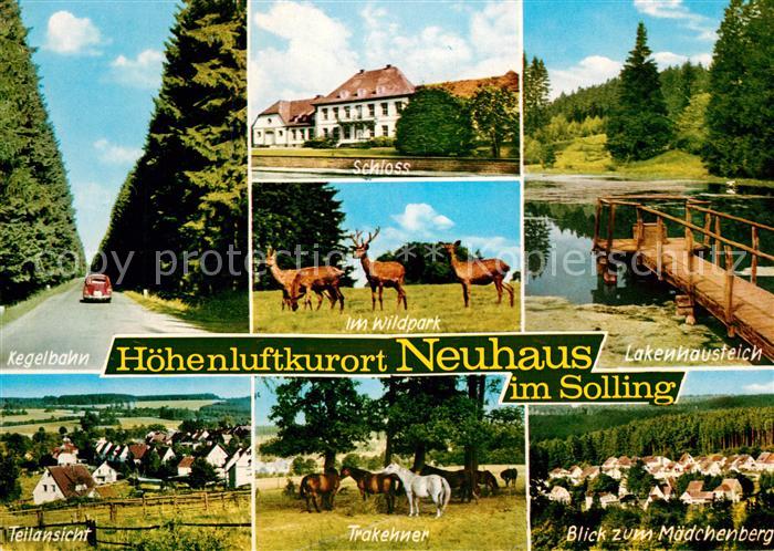 Ak Ansichtskarte Neuhaus Solling Schloss Kegelbahn
