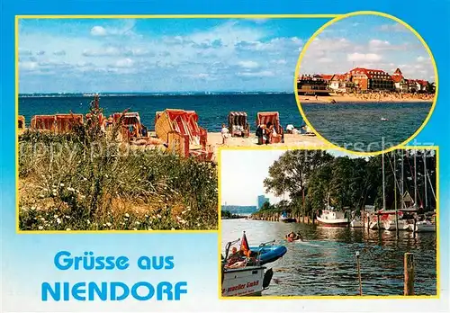 AK / Ansichtskarte Niendorf Ostseebad Hafen Strandkoerbe Kat. Timmendorfer Strand