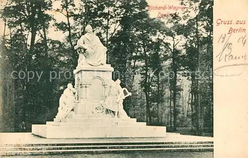 Berlin Richard Wagner Denkmal Statue Kat. Berlin