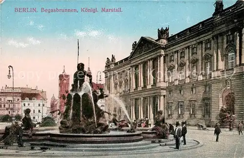 Berlin Begasbrunnen Koenigl. Marstall Kat. Berlin