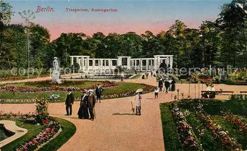 Berlin Tiergarten Rosengarten Kat. Berlin