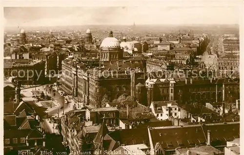 Berlin Blick vom Rathaus auf Schloss und "Linden" Kat. Berlin