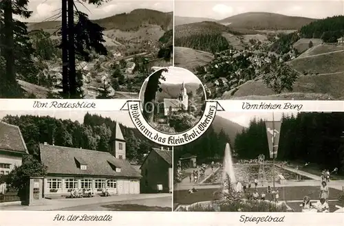 Wildemann Von Rodesblick Vom Hohen Berg An der Lesehalle Spiegelbad Kat. Wildemann Harz