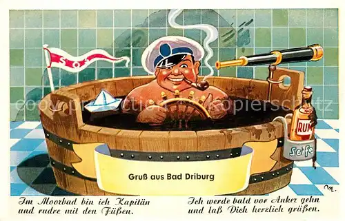Bad Driburg Karikatur aus dem Moorbad Kat. Bad Driburg