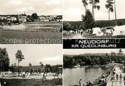 AK / Ansichtskarte Neudorf Quedlinburg Campingplatz Birnbaumteich Spielplatz  Kat. Neudorf Quedlinburg