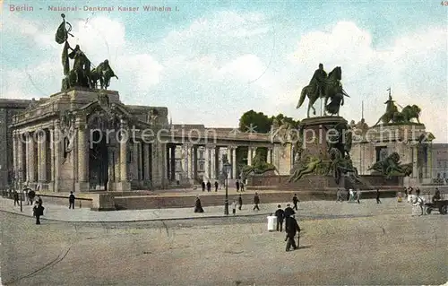 AK / Ansichtskarte Berlin Nationaldenkmal Kaiser Wilhelm I Reiterstandbild Kat. Berlin